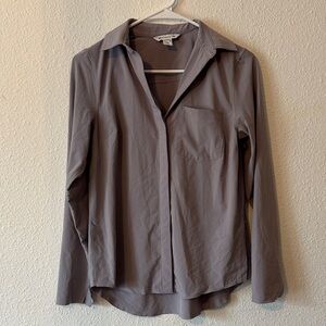 Athleta Mauve Button-Up Shirt